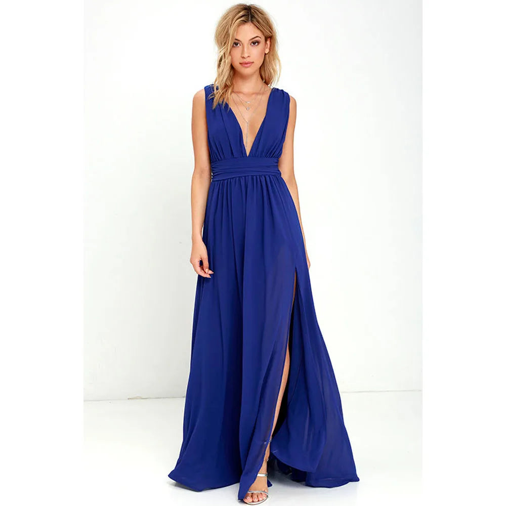 Sexy backless maxi summer dress, women mesh long bodycon red  party dress evening dresses.