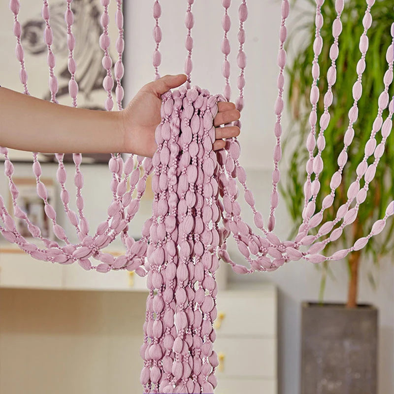 Polyester Door Beaded Curtains Lantern Tassel Cord Curtains.