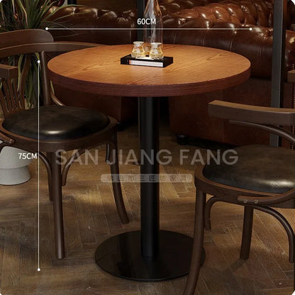 Retro Bar Dining Table and Chair Combination, Booth Table Chair, Dining