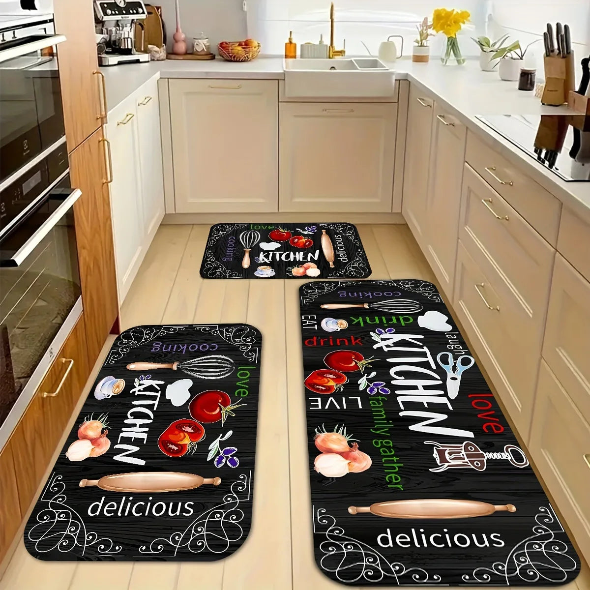 VIKAMA Kitchen Floor Mats, Entrance Door Mats, Laundry Room Long Carpets, Corridor ,Passageway Floor Mats, Home Decorations.