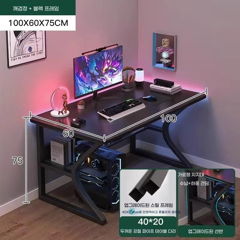 White Gaming Computer Desk Chair Set ,Home Office, Study, Bedroom  Laptop Table