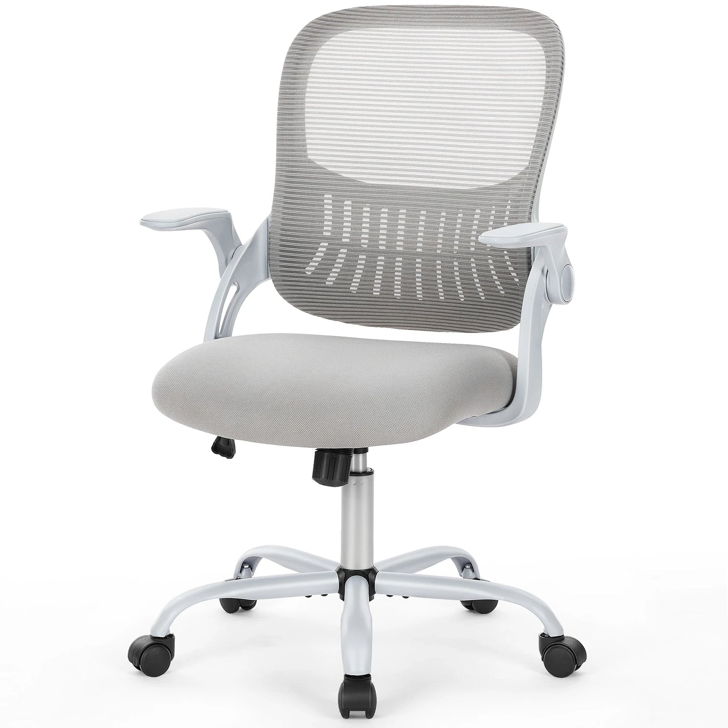 Ergonomic Mesh Backrest Office Desk Chair, Adjustable Height Computer Swivel Chairs With Wheels For Home.