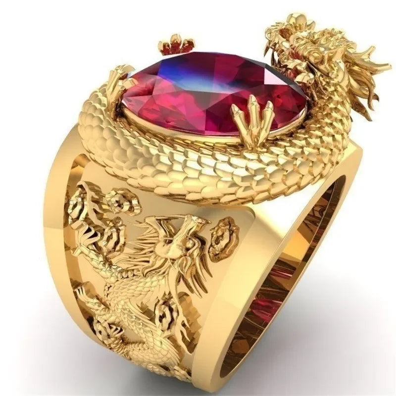 New Hot Sale Fashion Retro Style Square Black Mirror Men Ring.