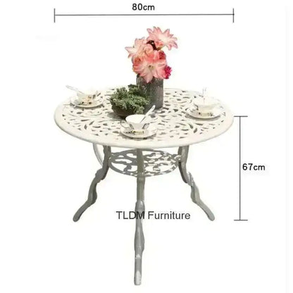 Outdoor Cast Aluminum Tables and Chairs Set, Courtyard, Garden ,Terrace Combination