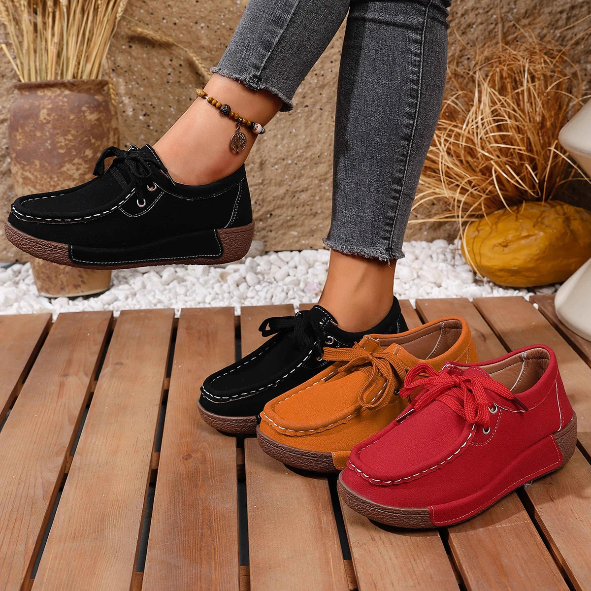 Spring/Autumn Thick Bottom Platform Women Shoes.