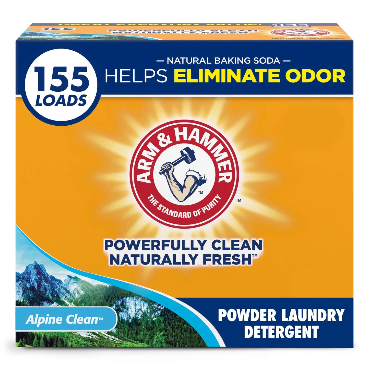 Powder Laundry Detergent,  9.56 lb, 155 Loads