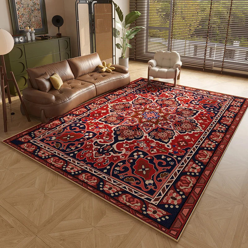 Persian Style Carpets for Living Room, Anti-slip Cloakroom Rug , Bedroom  Carpet Washable Sturdy Soft Floor Mat