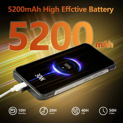 Ticktock-S Slim Rugged 5G Smartphone, 8GB 256GB Cell Phone, 5200mAh Dual Screen Mobile Phone 64MP Camera