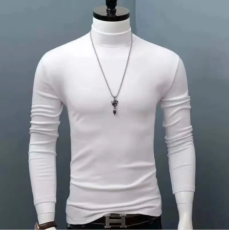 Thermal Underwear Shirt Men V Neck Fleece Sport Tops Long-Sleeved 5XL