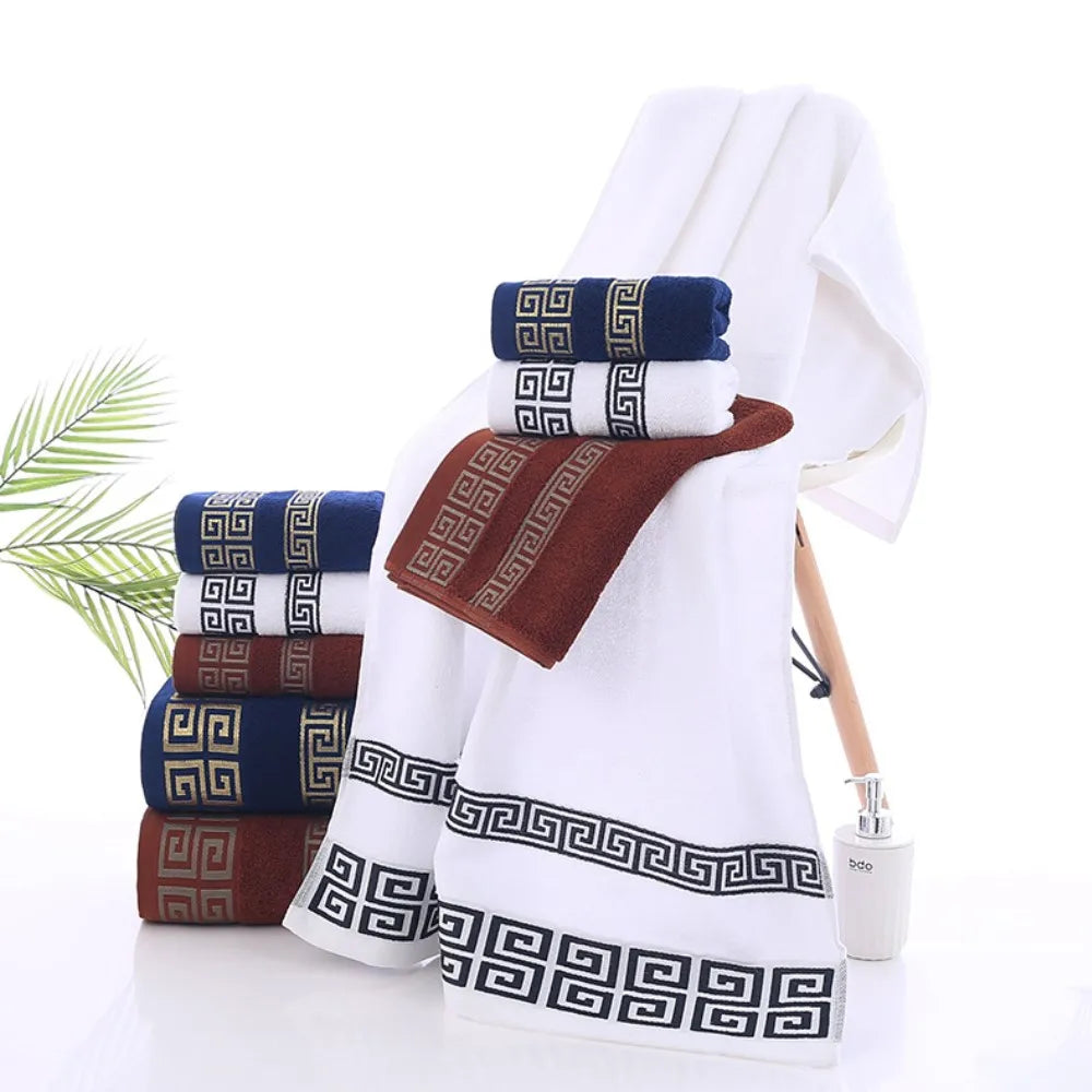 3 Piece Bath Towels Set 100% Cotton, 1 Bath Towel, 2 Hand Towel, Luxury Bathroom Towel  Hotel Quality