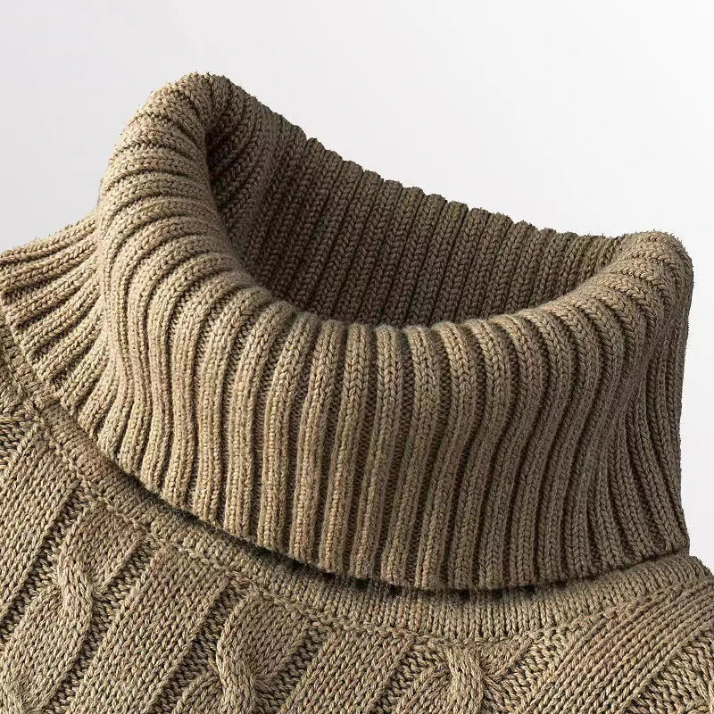 New Turtleneck Sweater Casual Men's Rollneck Knitted Sweater.