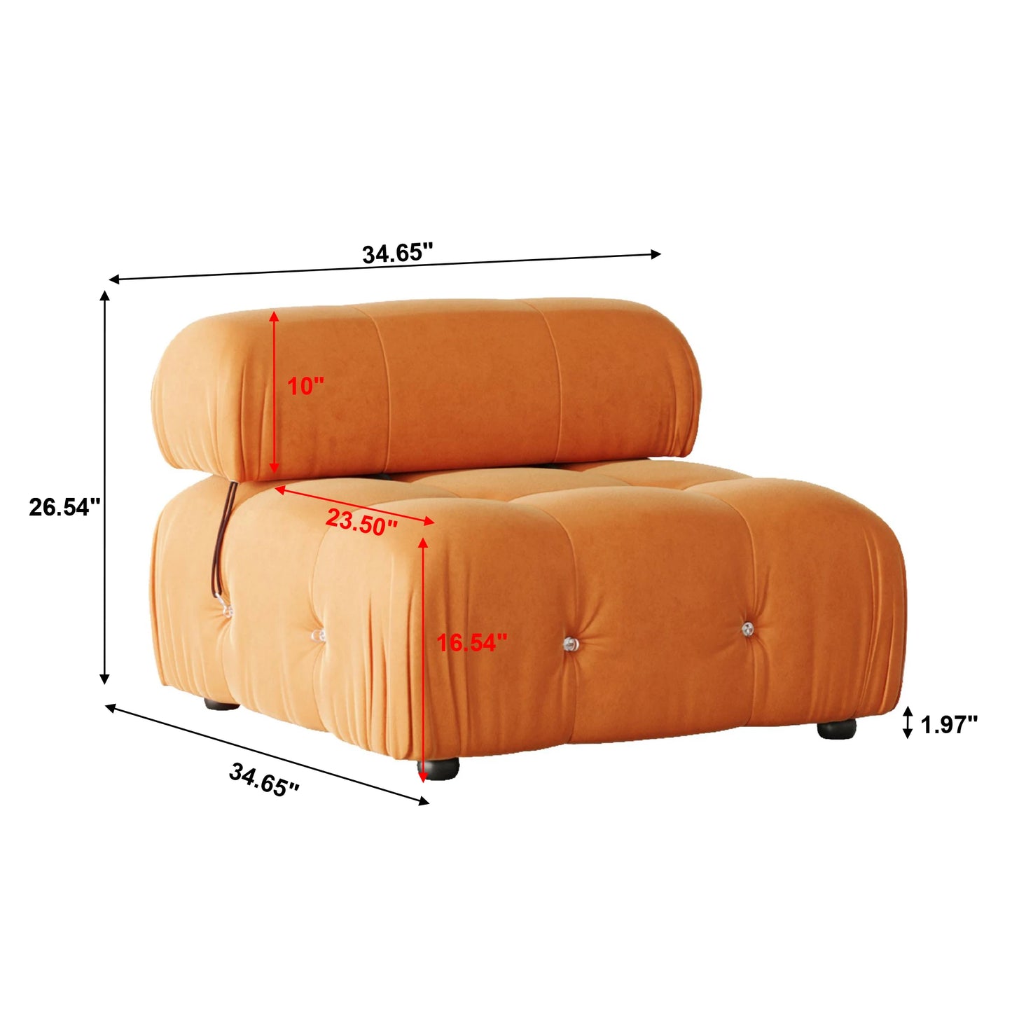 138" Modular Sectional Couch Modern U-Shaped Velvet Sofas for Living Room, Deep 4-Seat Sofas with 2 Ottomans.