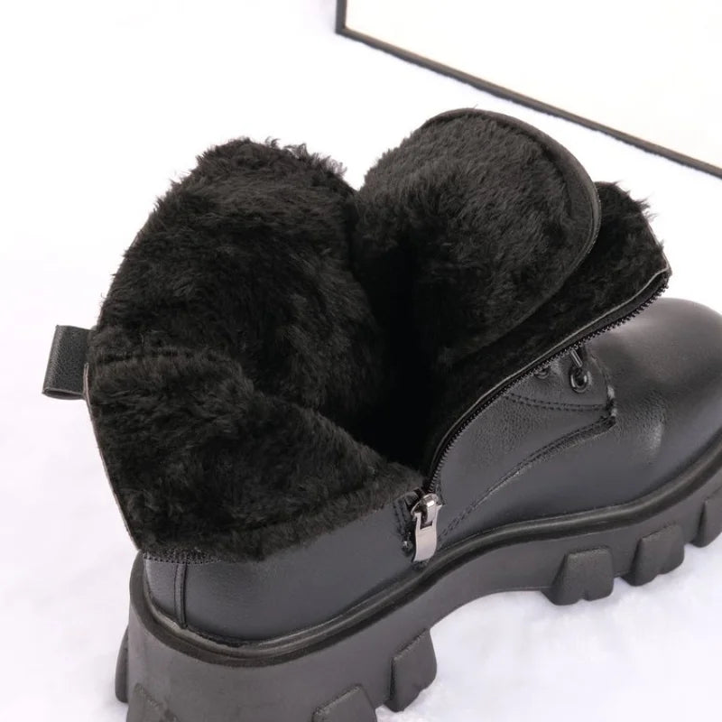 2025 New Style Fleece-Lined Autumn Winter High-Top Cotton Shoes.