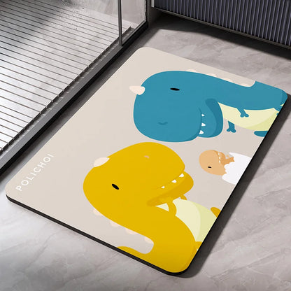 Bath Mats Bathroom  Anti Slip Floor Mat Quick Dry Shower Toilet Rug