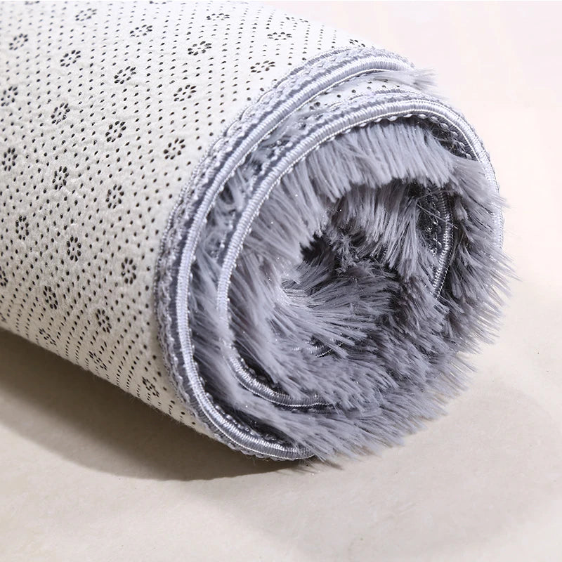 Fluffy Oval Plush Carpet Extra Soft Rug For Living Room ,Sofa Area, Bedroom, Non-Slip Shaggy Floor Mat.