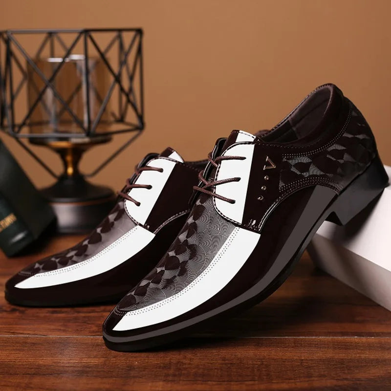 Men High-end Leather Shoes Business, Casual Leather Shoes Plus Size 39-47.