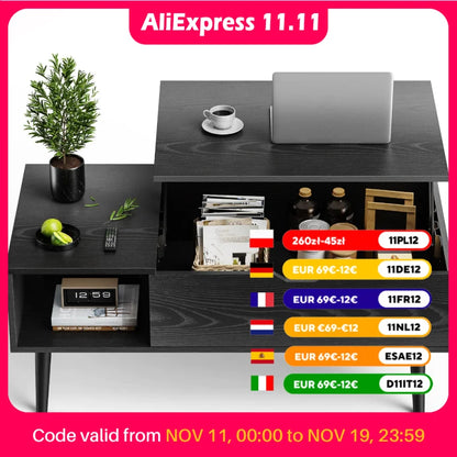 Lift Top Coffee Tables For Living Room, 39.37"x19.7" Desk.