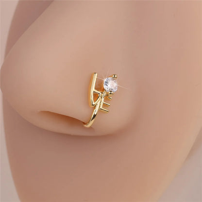 Nine Pieces Of Piercing-Free nose Rings, U-Shaped Nose Clips