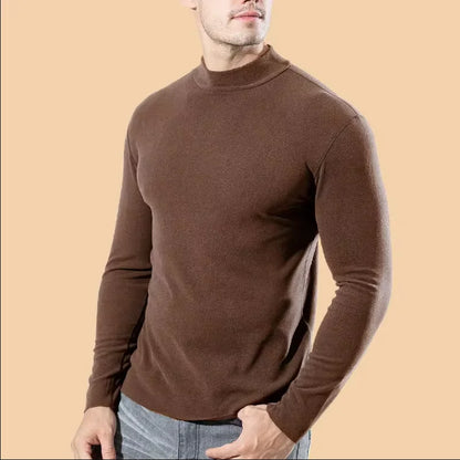Thermal Underwear Shirt Men V Neck Fleece Sport Tops Long-Sleeved 5XL