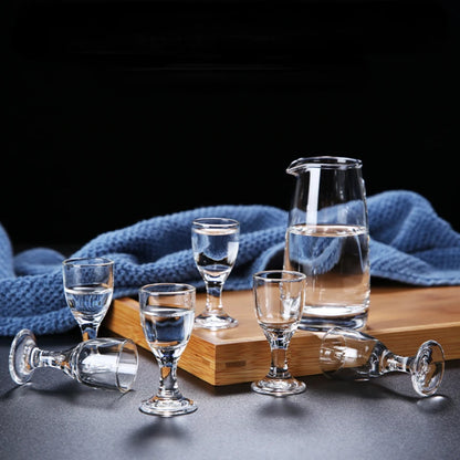 6pcs+1pcs Glass Wine Cup Set, Household Wine Dispenser.