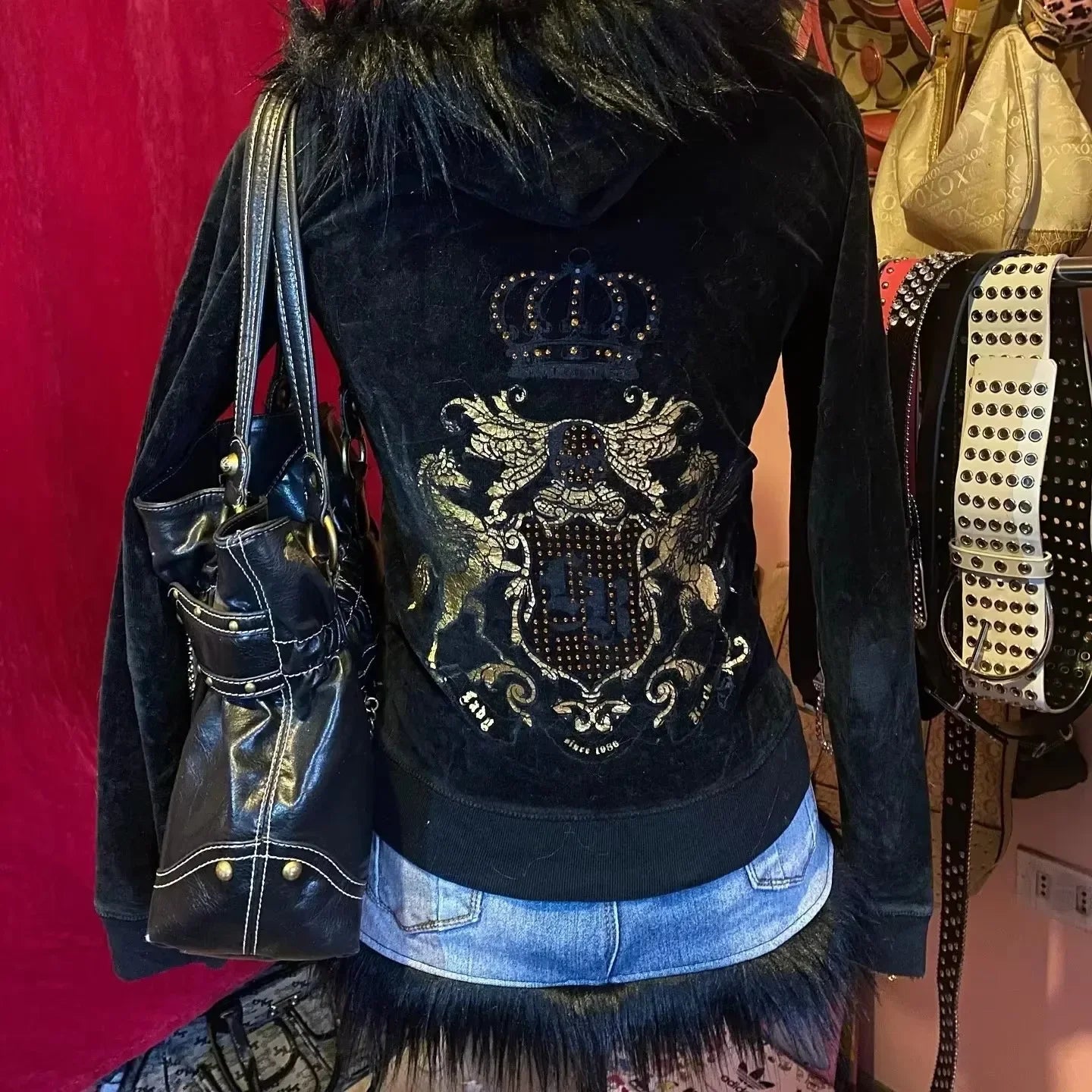 Vintage Casual Zipper Hoodie Jacket Cotton Warm, Y2k Clothes Letter Embroidery Hoodie.