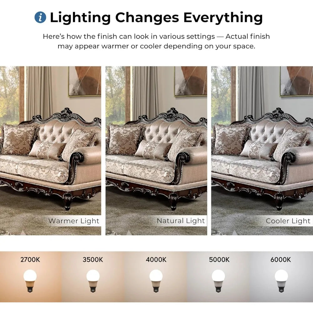 3-Piece Traditional Style Sofa Set, Fabric Upholstery with Button Tufted Back and Nail head Trim.