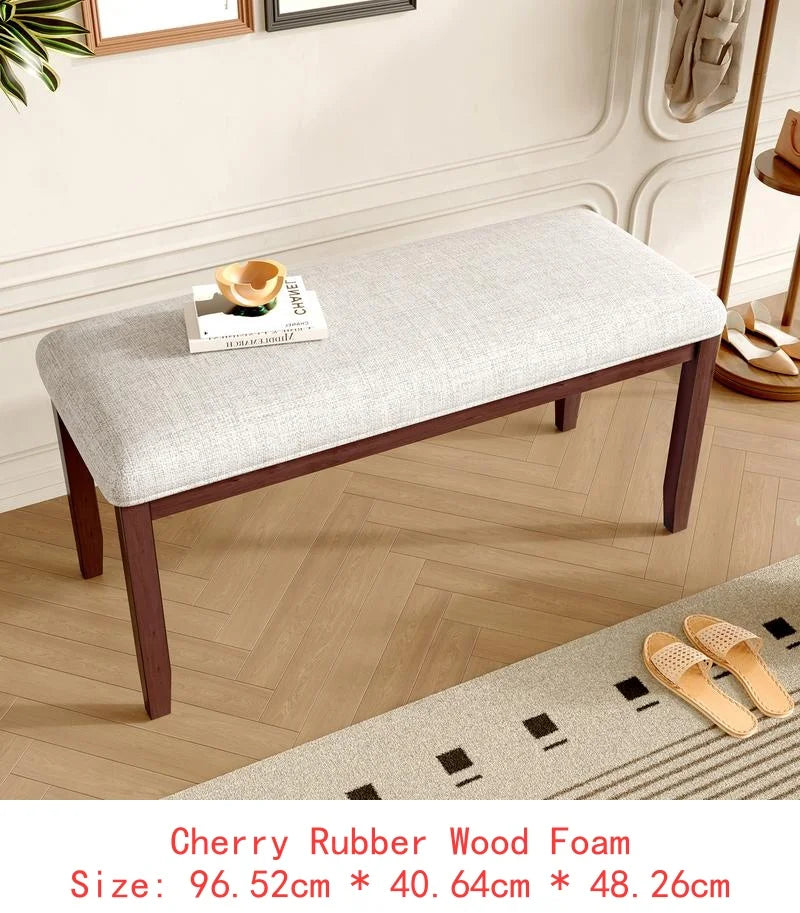 6-Piece Dining Set, Extendable 60-78 inch Wooden Table with Leaf, 4 Upholstered Chairs & Bench