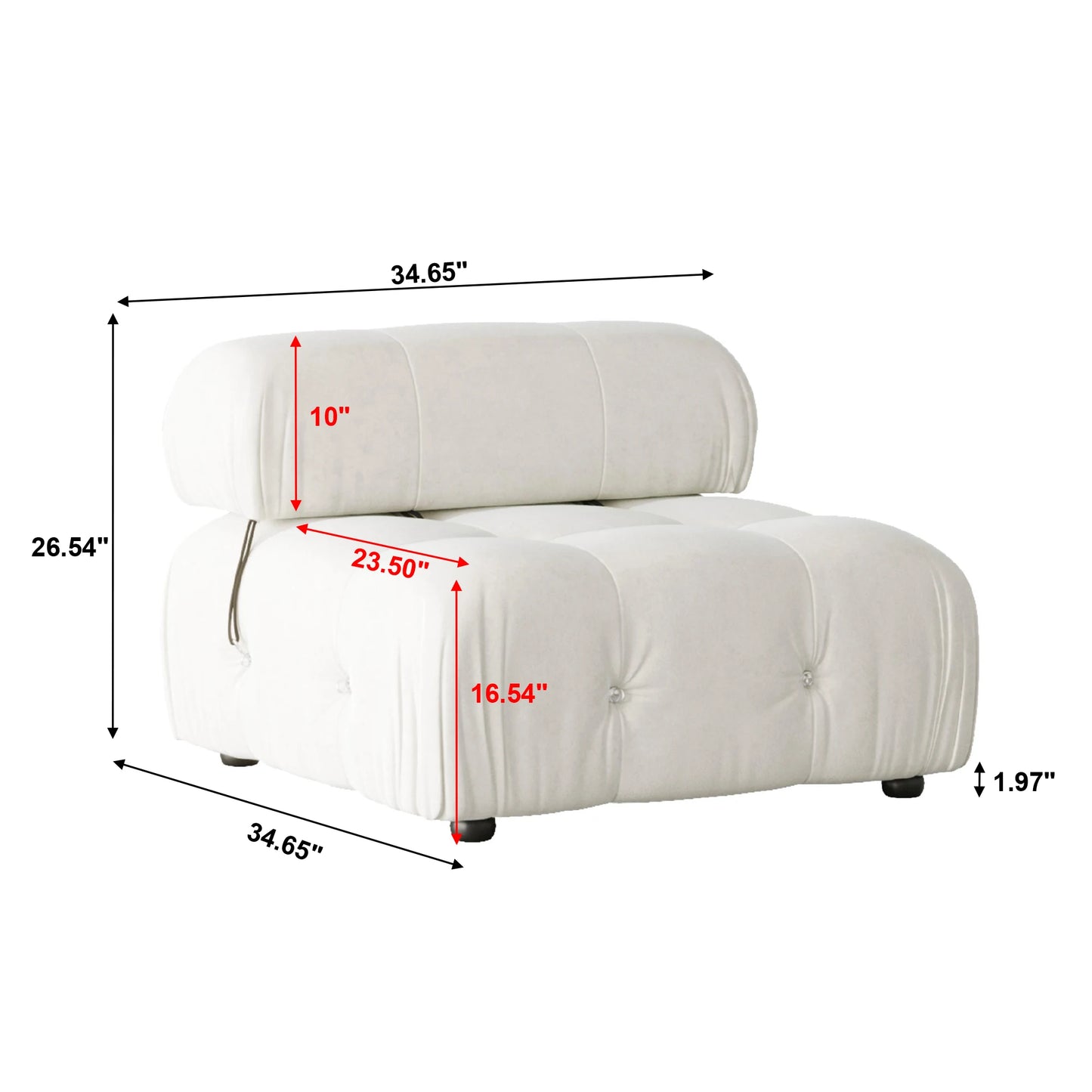 138" Modular Sectional Couch Modern U-Shaped Velvet Sofas for Living Room, Deep 4-Seat Sofas with 2 Ottomans.