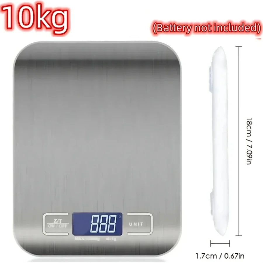 5kg/1g Digital Kitchen Scale, LED Stainless Steel High-precision Electronic Scales, Home Jewelry, Food Weighing Baking Tools.