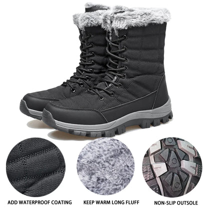 Winter Boots For Men Rubber Boots Keep Warm waterproof  Snow Boots