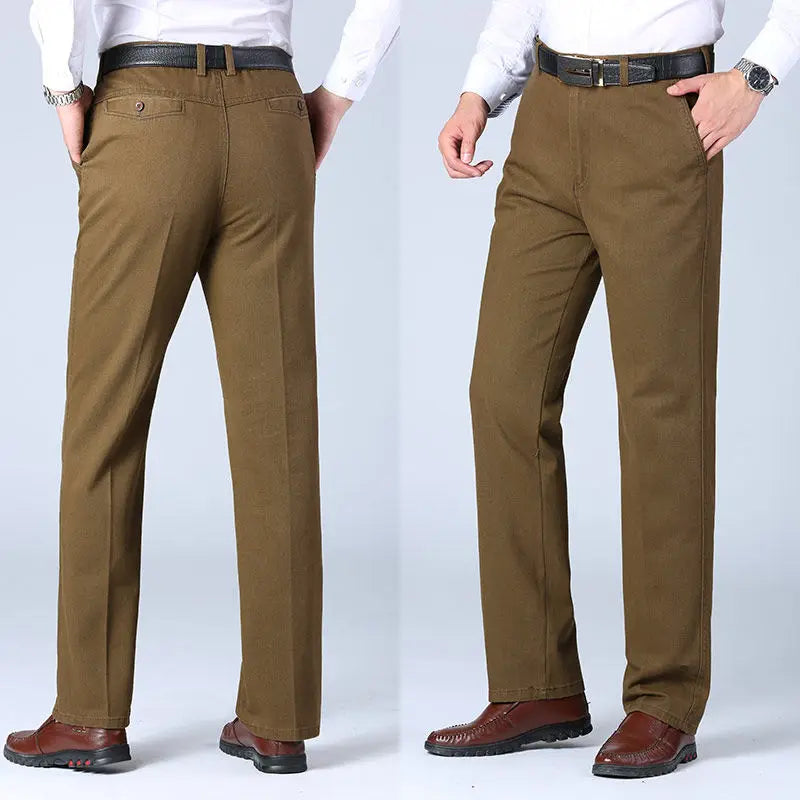 Men Trousers Business Casual Pants, Autumn, Spring Dress Straight Pants.