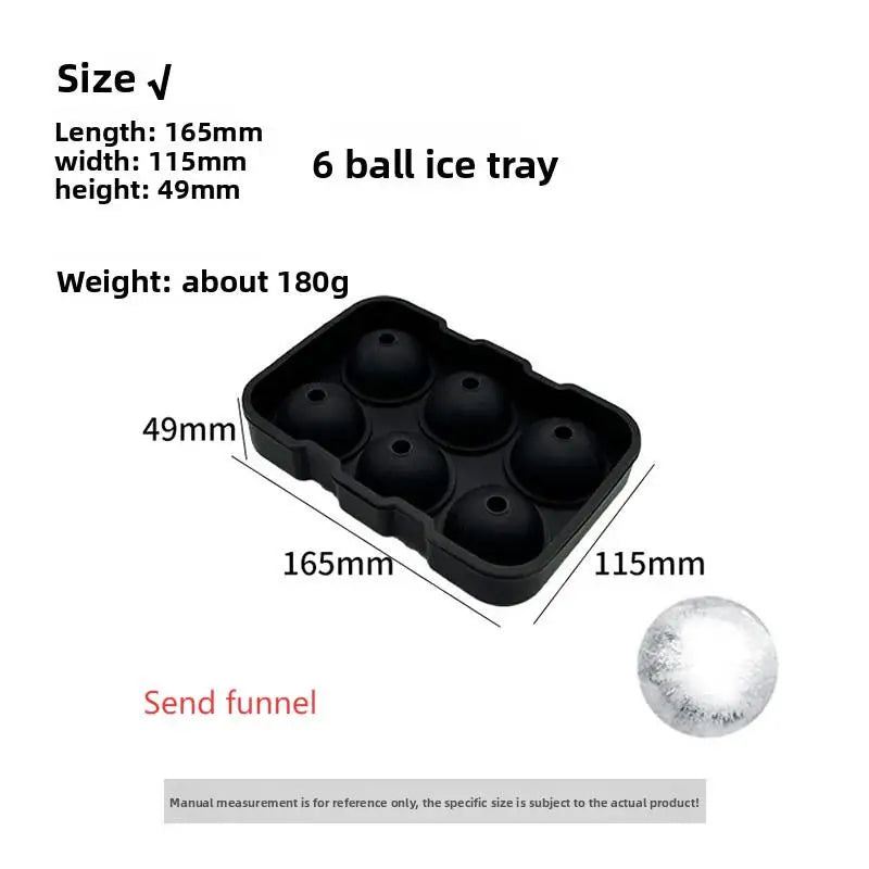 4/6/8/15Grids Silicone Ice Cube Molds ,Spherical Ice Molds Reusable Whiskey Ice Cube Molds.