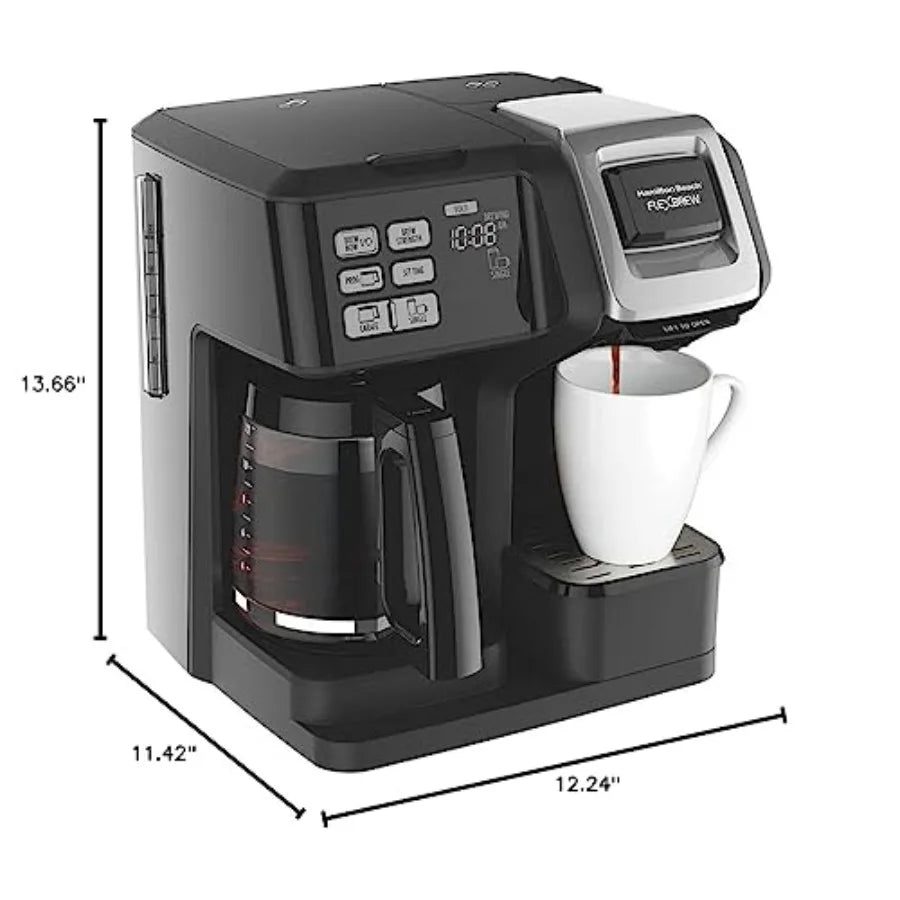 FlexBrew 2-Way Brewer Programmable Coffee Maker, 49976 Bundle with Support Extension, for Home and Office Use, Offers Customizable.