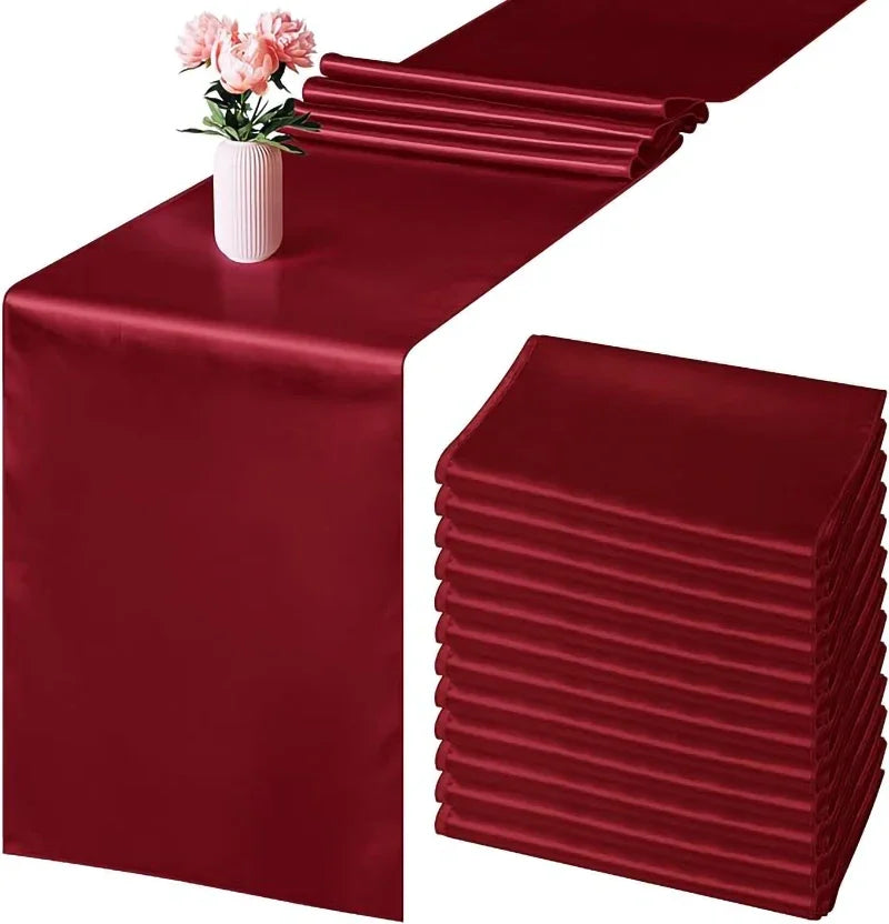 2-10PCS Satin Table Runner 30x275cm For Wedding, Party Events, Decoration, Birthday Parties ,Banquets, Decor, Graduations ,Engagements.