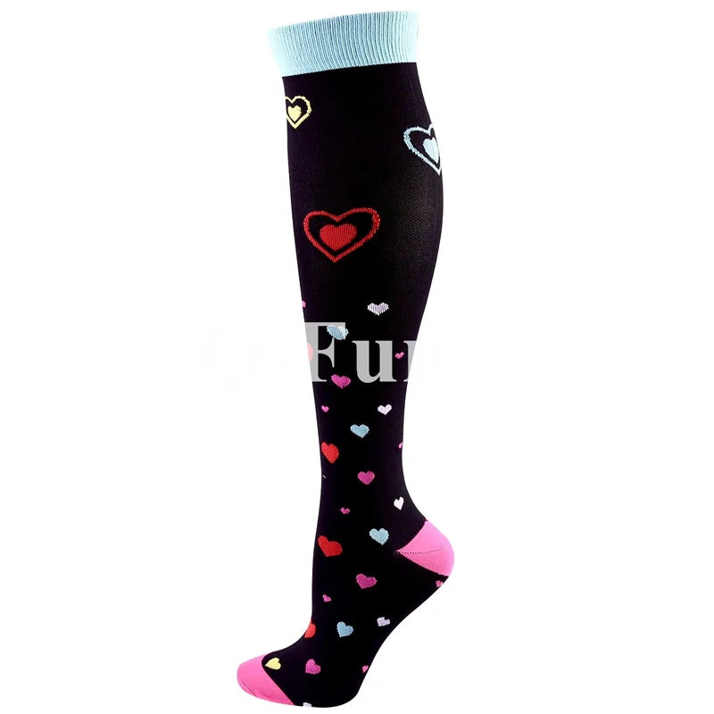 Men & Women New Compression Socks, Sports Socks ,Medical, Nursing, Edema, Diabetes, Varicose Veins ,Flight Travel Cycling Socks.