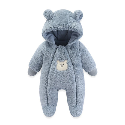 Newborn Baby Winter Jacket  Hooded  Romper   Boys  Girl  0 to 12 Months