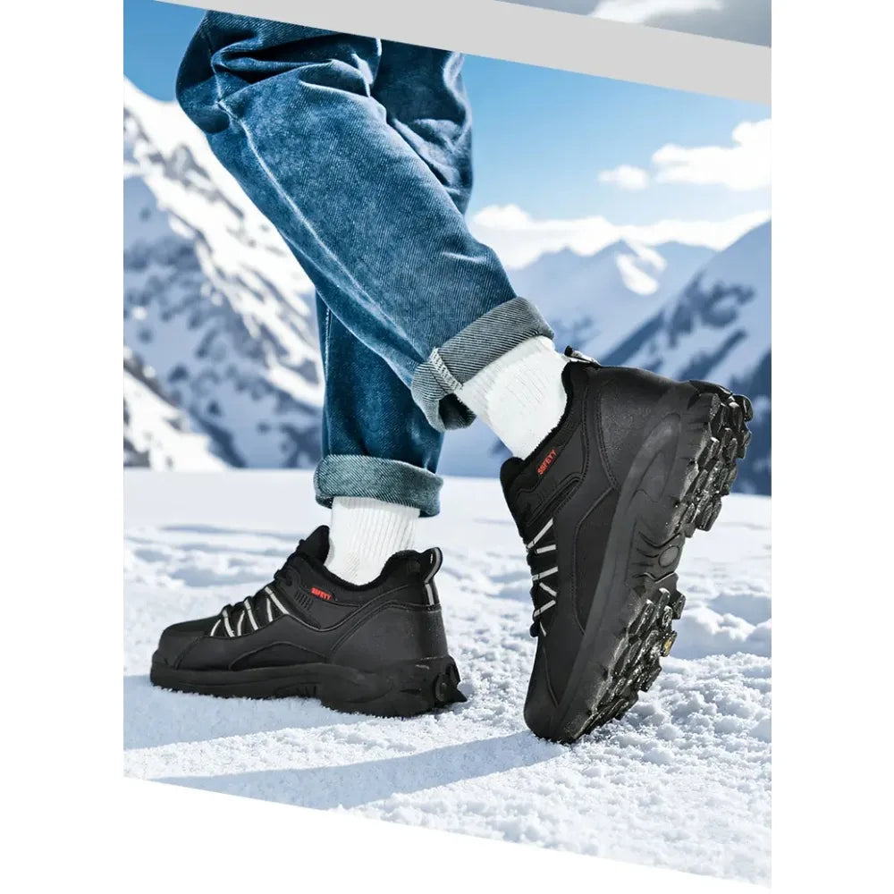 Outdoor Adventure Footwear Men Waterproof Anti Slip Hiking Boots.