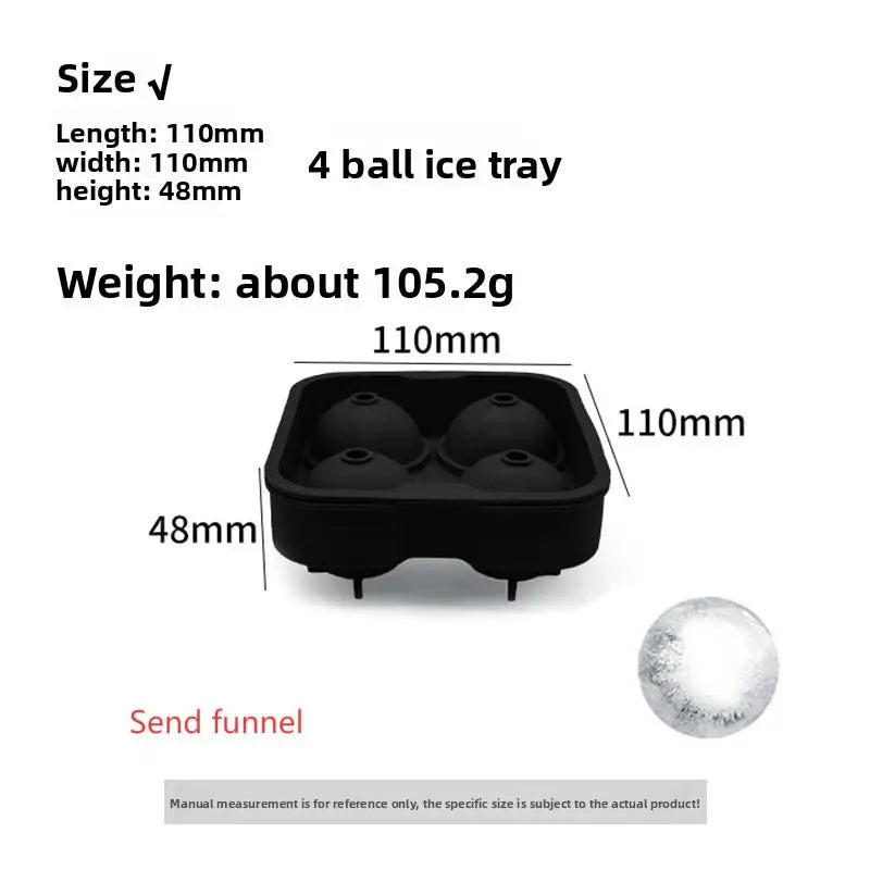 4/6/8/15Grids Silicone Ice Cube Molds ,Spherical Ice Molds Reusable Whiskey Ice Cube Molds.