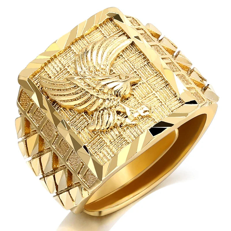 New Hot Sale Fashion Retro Style Square Black Mirror Men Ring.