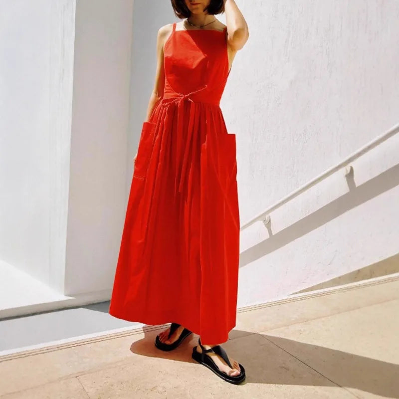 Elegant Black Halter Maxi Dress, Chic Off Shoulder Lace Up Versatile Vacation Style Gown, 2026 Trendy Woman Clothing.