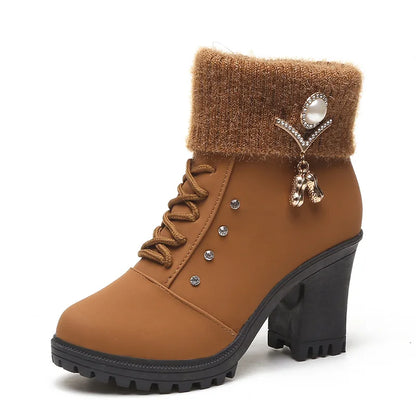 Women Boots Winter Designer High Heels Shoes for Women