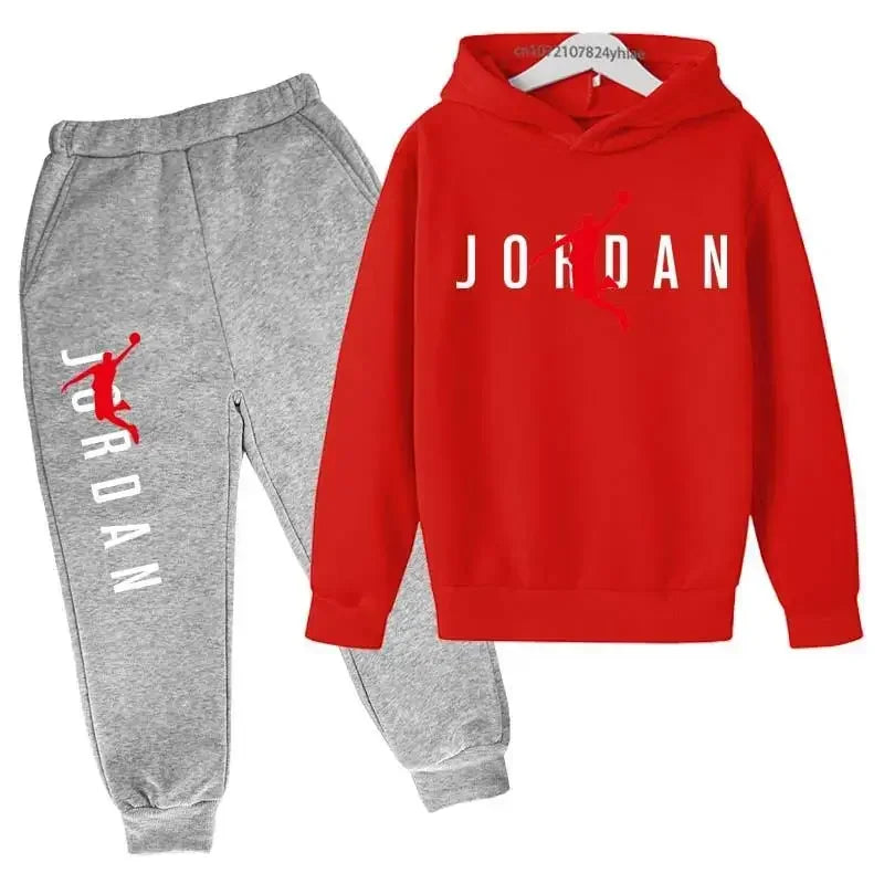 Kids Leisure Letter Print 2pcs Hoodie+Pants ,Outfits Streetwears, Children Clothes.