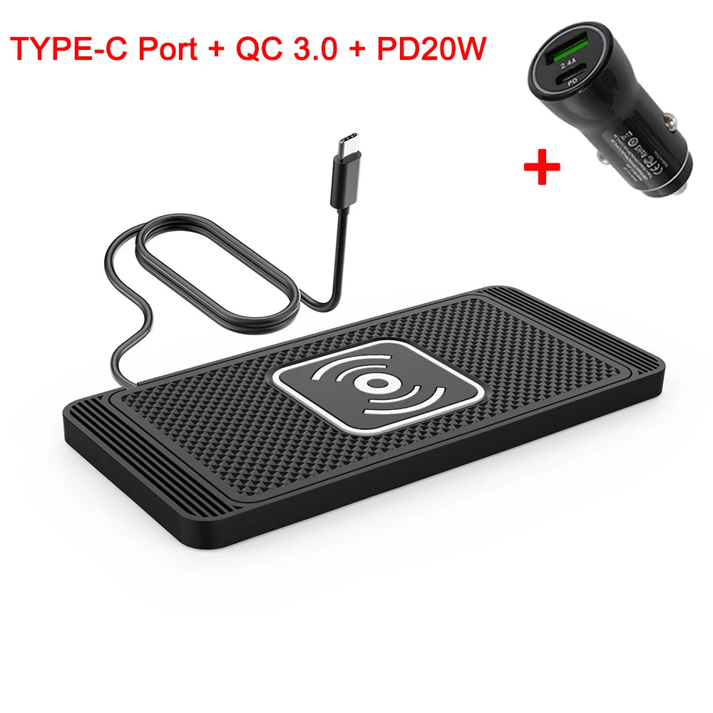 Wireless Charger for Iphone 16 15 15 Pro Max 14 13 12 X Samsung S24 S23, Wireless Car Charger