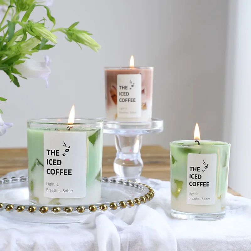 Jelly Wax Coffee Cup Aromatherapy Smoke Free Candles, Romantic Atmosphere Fragrance.