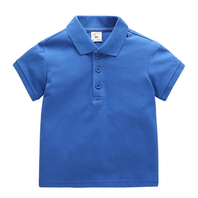 Kids Boys Solid Color Cotton Polo Shirts 2025. Tops Tee Girls Baby Lapel  Shirt Age 1-10T