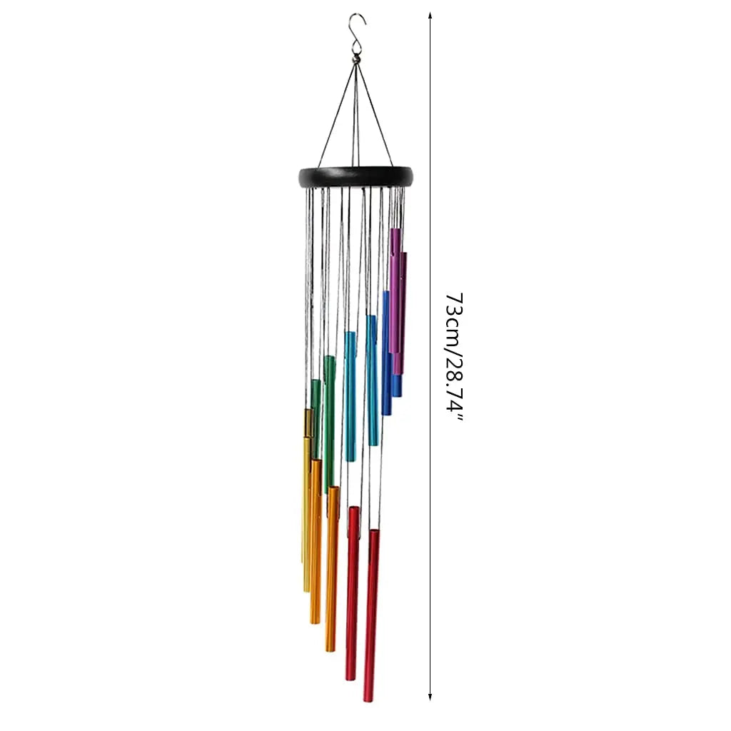 Beautiful and Soothing Musical Wind Chime, with 12 Tubes and Bells - Perfect for Relaxation and Meditation!!
