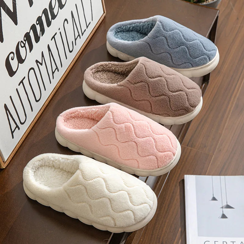 2025Winter Short Plush Warm Women's Cotton Slippers.