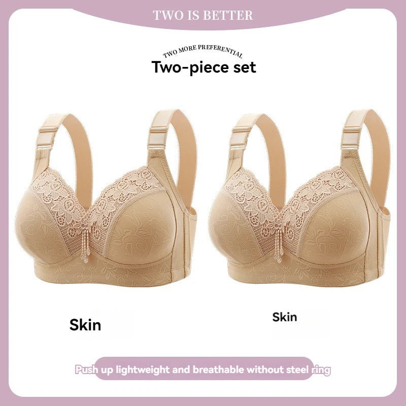 Women Lace Bras, Ultra-Thin Perspective Deep V Bra Plus Size Cup active bra.