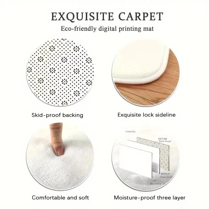 Gold Black Geometric Carpets, Nordic Luxury Living Room Rugs, for Bedroom, Sofa Table, Beside Large Area Rug.