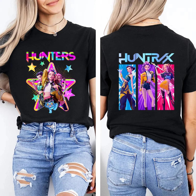 2025 Movie KPOP Demon Hunter RUMI child, Cotton Round Neck Boys, Girls T-shirt.